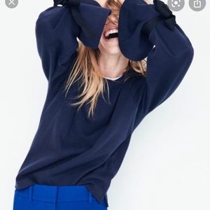 HP🎉🎊 Jcrew Tie Sleeve Sweatshirt